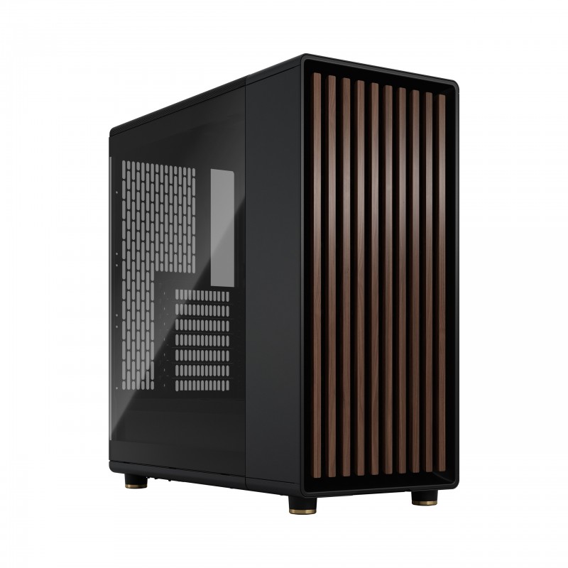 Fractal Design North , Midi Tower, PC, Noir, ATX, micro ATX, Mini-ITX, Acier, Verre trempé, 17 cm