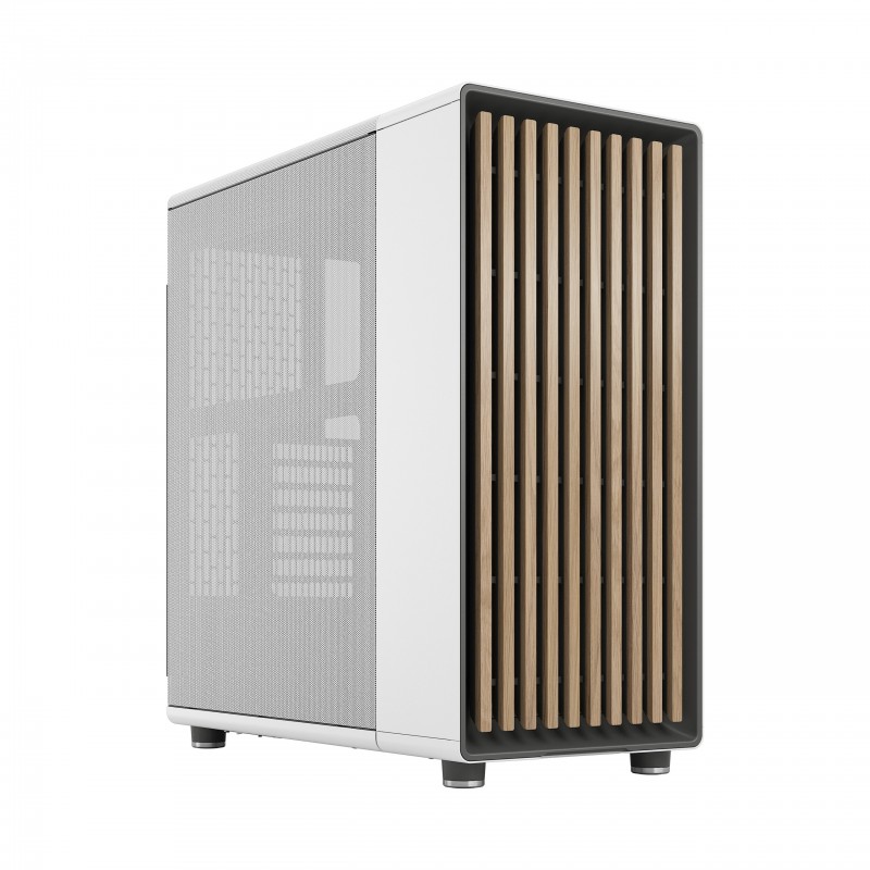 Fractal Design North , Midi Tower, PC, Blanc, ATX, micro ATX, Mini-ITX, Mesh, Acier, 17 cm