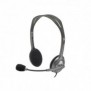 Logitech H110 headset, Avec fil, BureauCentre d'appels, 20 - 20000 Hz, 74 g, Casque, Noir, Argent