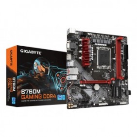 Gigabyte B760M GAMING DDR4 Carte Mère - Prend en charge les processeurs Intel Core de 14e génération, VRM numérique 6+2+1 phases, jusqu'à 5333MHz DDR4 , 2xPCIe 4.0 M.2, LAN 2.5GbE, USB 3.2 Gen1, Intel, LGA 1700, Intel® Celeron®, Intel® Core™ i3