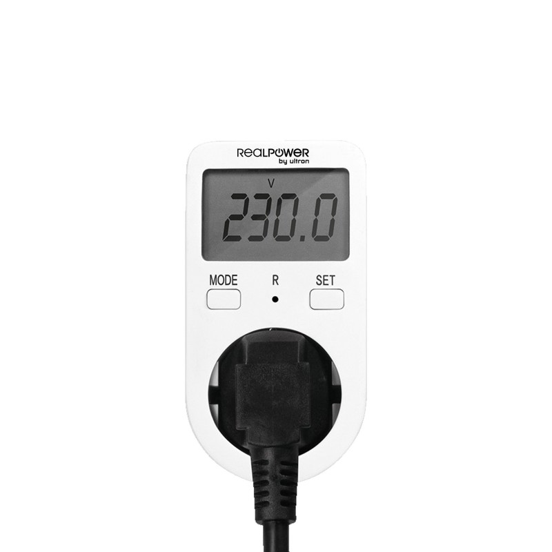 RealPower EM-1 Energiemessgerät, LCD, Secteur, 16 A, 76 mm, 53 mm, 100 mm