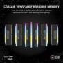 Corsair Vengeance RGB , 32 Go, 2 x 16 Go, DDR5, 6400 MHz, 288-pin DIMM, Noir