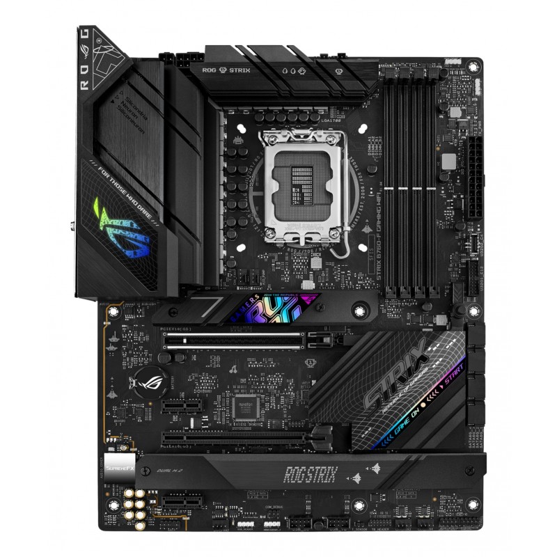 ASUS ROG STRIX B760-F GAMING WIFI, Intel, LGA 1700, Intel® Celeron®, Intel® Pentium® Gold, Intel® Core™ i3, Intel® Core™ i5, Intel® Core™..., LGA 1700, DDR5-SDRAM, 128 Go