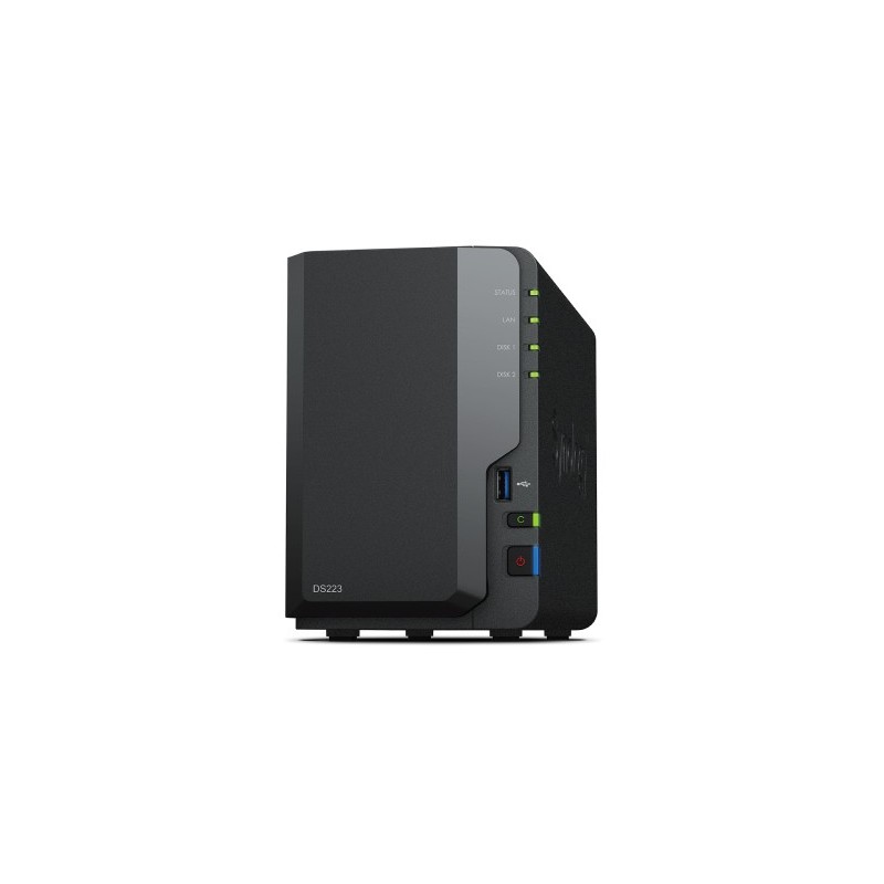 Synology DiskStation DS223, NAS, Bureau, Realtek, RTD1619B, 2 Go, DDR4