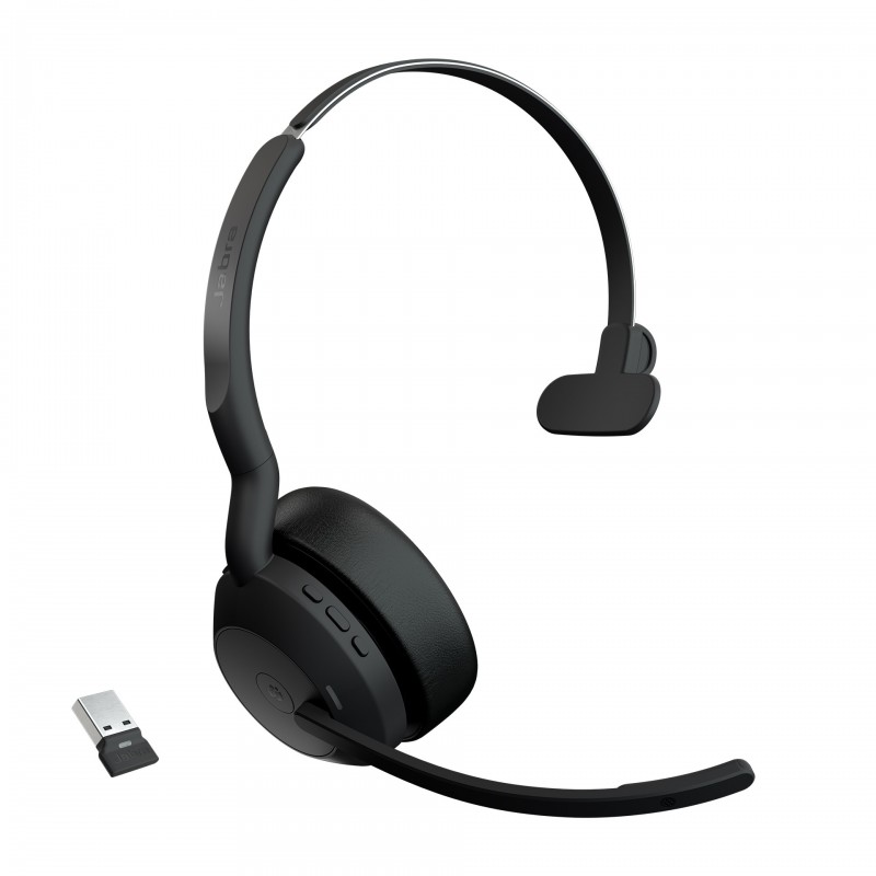 Jabra Evolve2 55, Sans fil, BureauCentre d'appels, 20 - 20000 Hz, 76 g, Casque, Noir