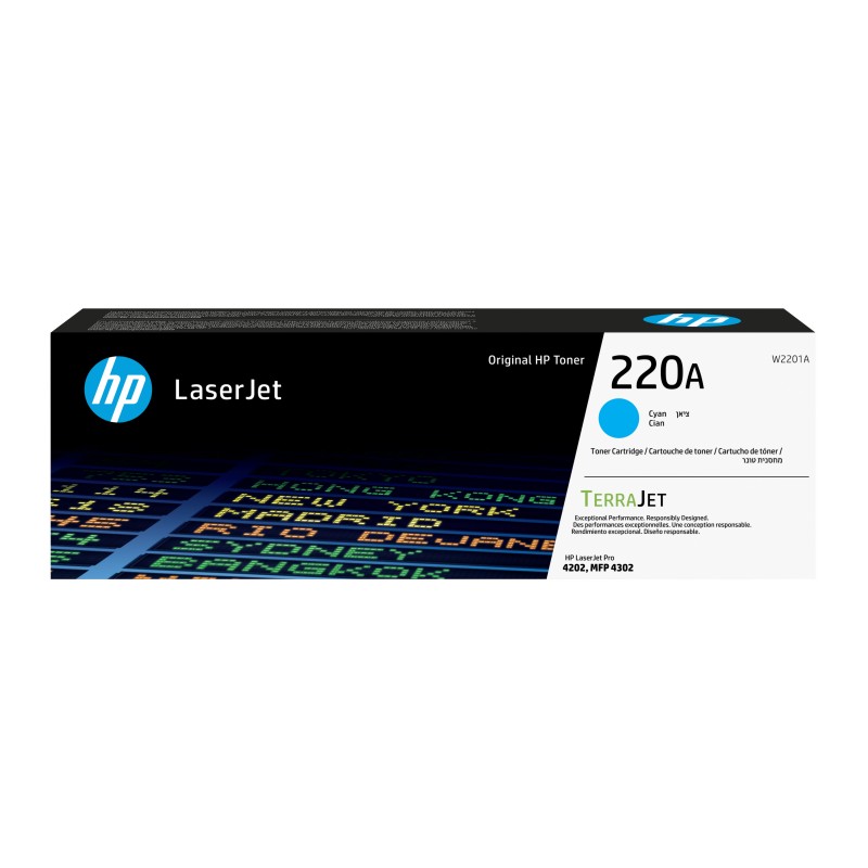 HP Toner LaserJet cyan authentique 220A, 1800 pages, Cyan, 1 pièce