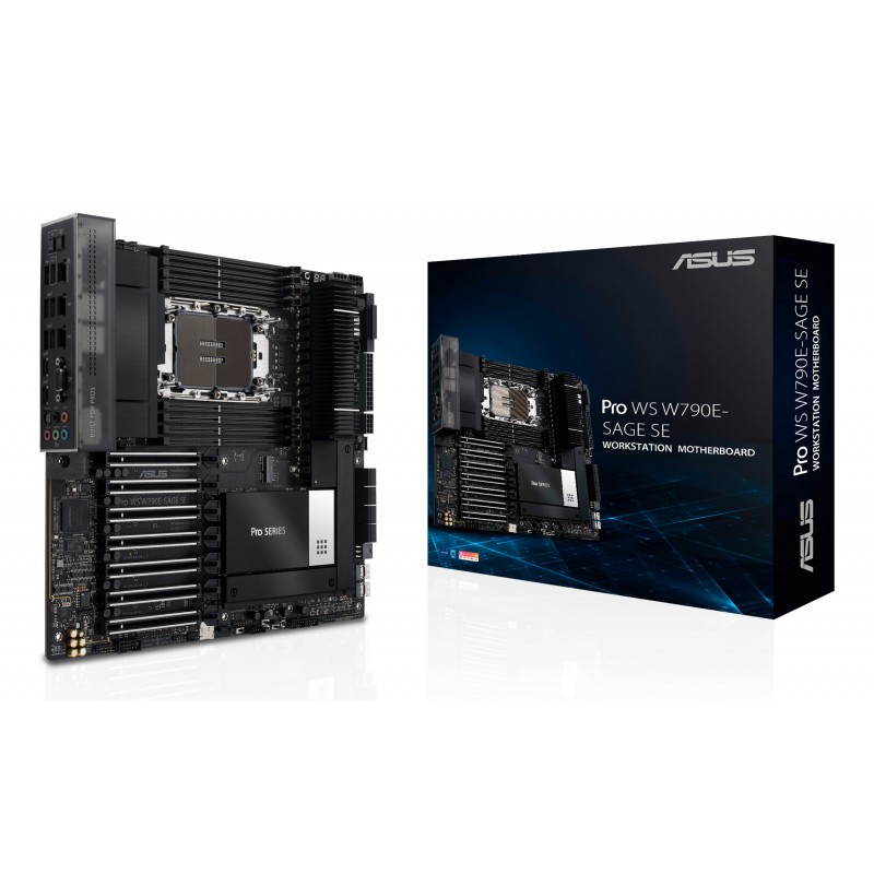 ASUS PRO WS W790E-SAGE SE, Intel, LGA 4677 Socket E, Intel® Xeon® W, W-2400, W-3400, LGA 4677 Socket E, DDR5-SDRAM
