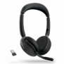 Jabra Evolve2 65 Flex, Avec fil &sans fil, BureauCentre d'appels, 20 - 20000 Hz, 136 g, Casque, Noir