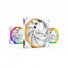 Be Quiet! Light Wings 140 mm PWM | Ventilateur PC ARGB high-speed White, Pack de 3, Ventilateur, 14 cm, 2200 trmin, 121,82 m³h, Blanc