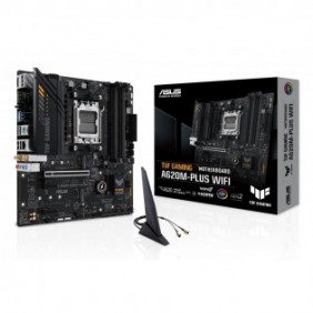 ASUS TUF GAMING A620M-PLUS WIFI, AMD, Emplacement AM5, AMD Ryzen 7000 Series, DDR5-SDRAM, 128 Go, Double canal