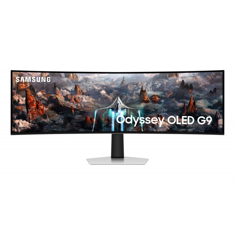 Samsung G93SC, 124,5 cm 49", 5120 x 1440 pixels, Dual QHD, OLED, 0,03 ms, Argent