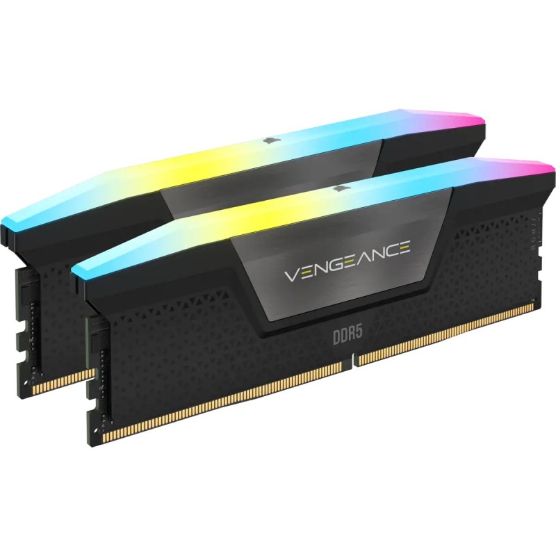Corsair Vengeance RGB , 64 Go, 2 x 32 Go, DDR5, 6400 MHz, 288-pin DIMM, Noir