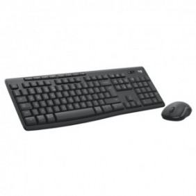 Logitech MK370 Combo for Business, Sans fil, Bluetooth, Clavier à membrane, QWERTY, Graphite, Souris incluse