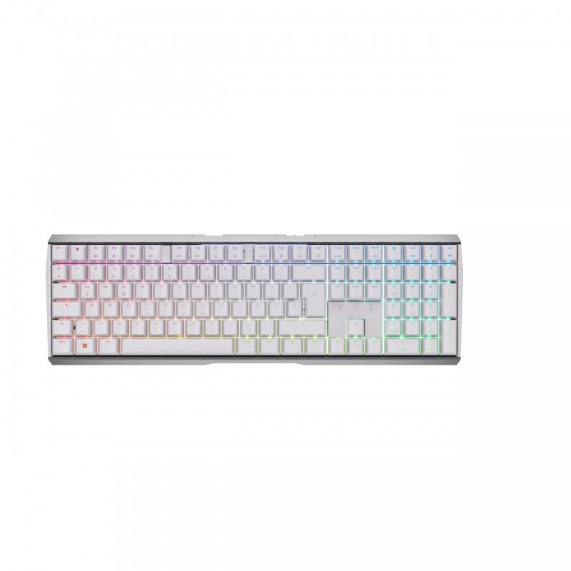 Cherry MX 3.0S Wireless RGB, Sans fil, RF sans fil + Bluetooth, Clavier mécanique, QWERTZ, LED RGB, Blanc