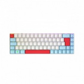 Cherry MX-LP 2.1 Compact Wireless, Sans fil, RF sans fil + Bluetooth, Clavier mécanique, QWERTZ, LED RGB, Blanc