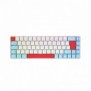 Cherry MX-LP 2.1 Compact Wireless, Sans fil, RF sans fil + Bluetooth, Clavier mécanique, QWERTZ, LED RGB, Blanc