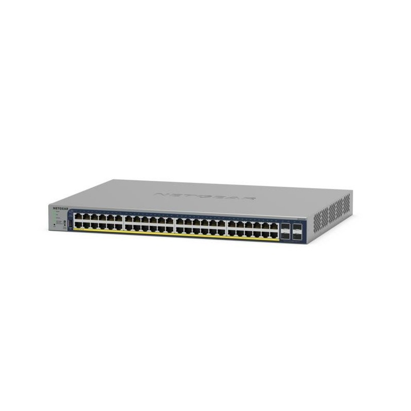 Netgear GS728TP, Géré, L2L3L4, Gigabit Ethernet 101001000, Connexion Ethernet, supportant l'alimentation via ce port , Grille de montage