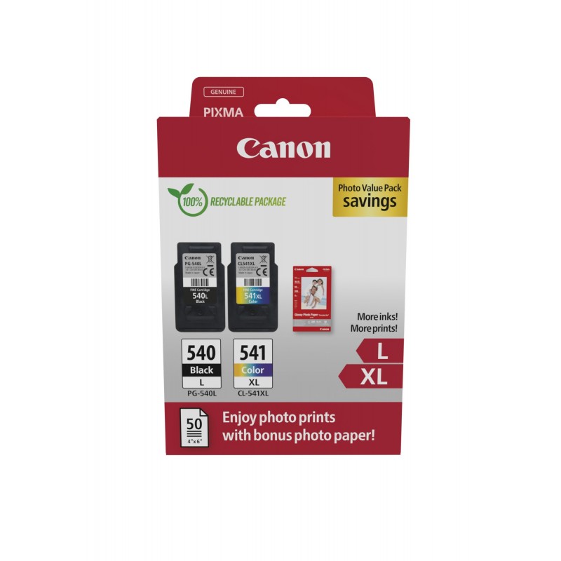 Canon 5224B012, Noir, Cyan, Magenta, Jaune, 11 ml, 15 ml, 2 pièce, Pack de valeur de photo