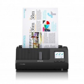 Epson ES-C380W, 215,9 x 5588 mm, 600 x 600 DPI, 30 bit, 24 bit, 8 bit, Chargeur automatique de documents + Scanner à feuille