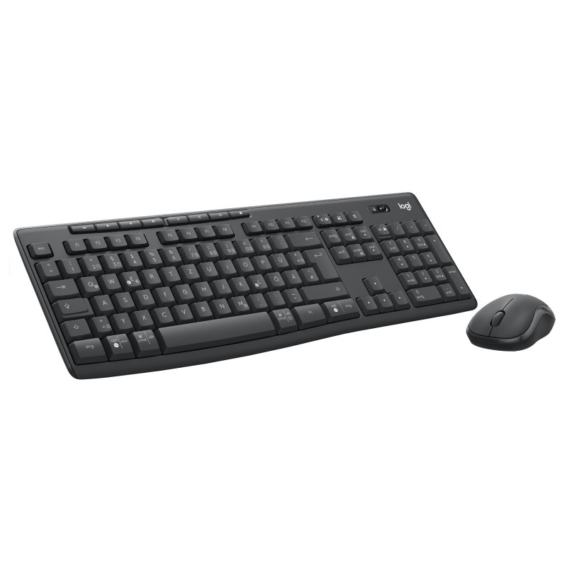 Logitech MK370 Combo for Business, Sans fil, Bluetooth, Clavier à membrane, QWERTZ, Graphite, Souris incluse