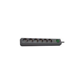 Brennenstuhl Eco-Line, 6 sortie CA, Type F, 3680 W, 13500 A, Noir, IP20