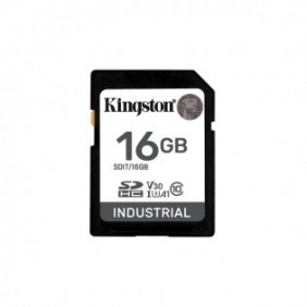 Kingston 16G SDHC Industrial pSLC, 16 Go, SDHC, Classe 10, UHS-I, 100 Mos, 80 Mos