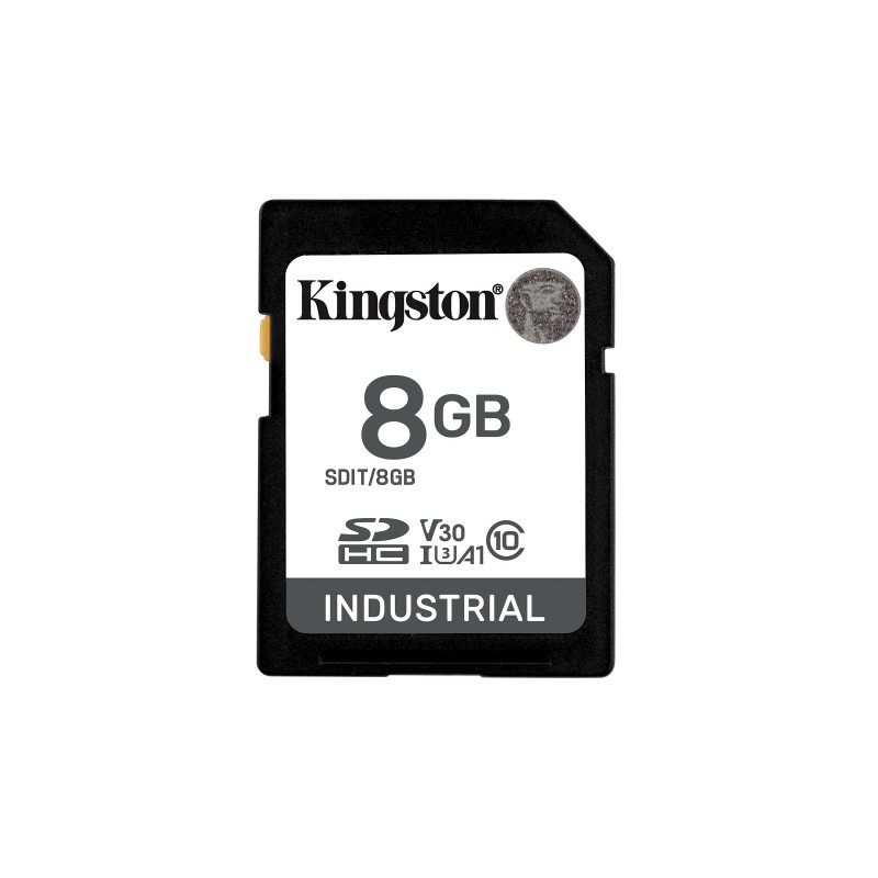 Kingston 8G SDHC Industrial pSLC, 8 Go, SDXC, Classe 10, UHS-I, 100 Mos, 80 Mos
