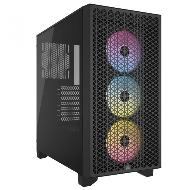 Corsair CC-9011255-WW, Midi Tower, PC, Noir, ATX, Jouer, Multicolore