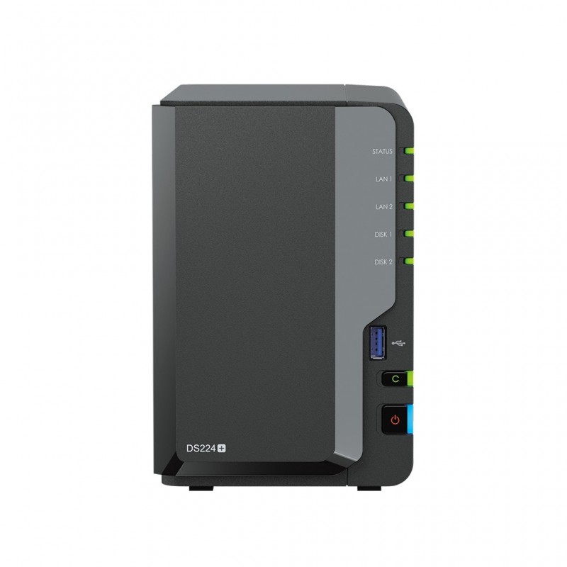 Synology DiskStation DS224+, NAS, Bureau, Intel® Celeron®, J4125, 2 Go, DDR4