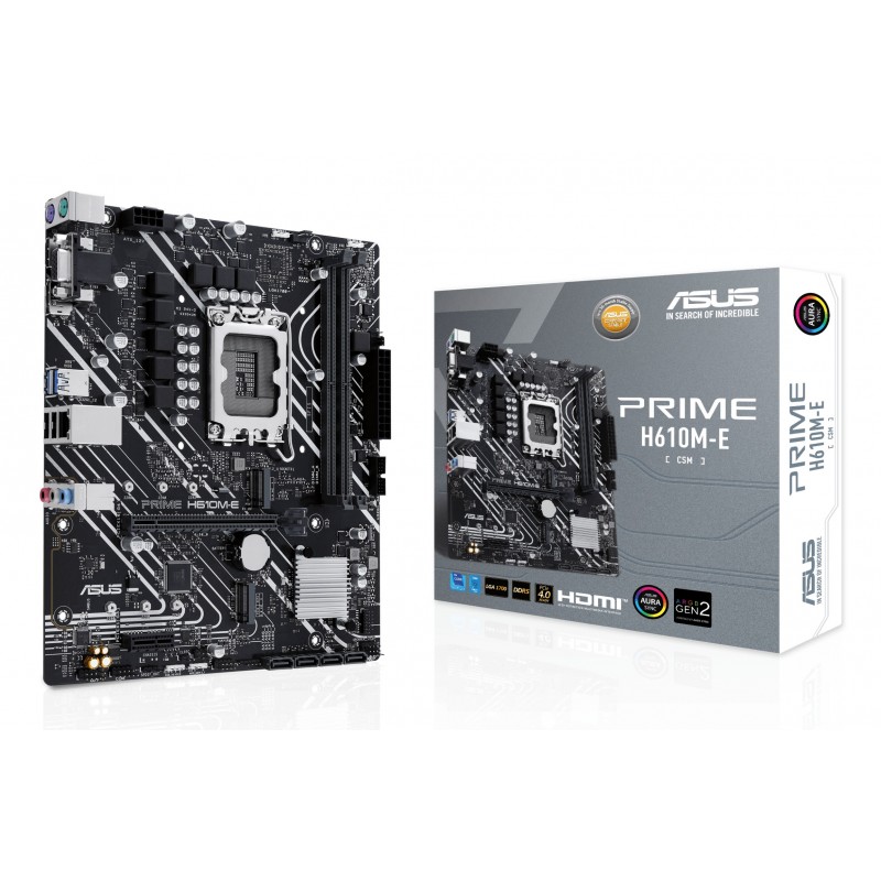 ASUS PRIME H610M-E-CSM, Intel, LGA 1700, Intel® Celeron®, Intel® Core™ i3, Intel® Core™ i5, Intel® Core™ i7, Intel® Core™ i9,..., LGA 1700, DDR5-SDRAM, 96 Go