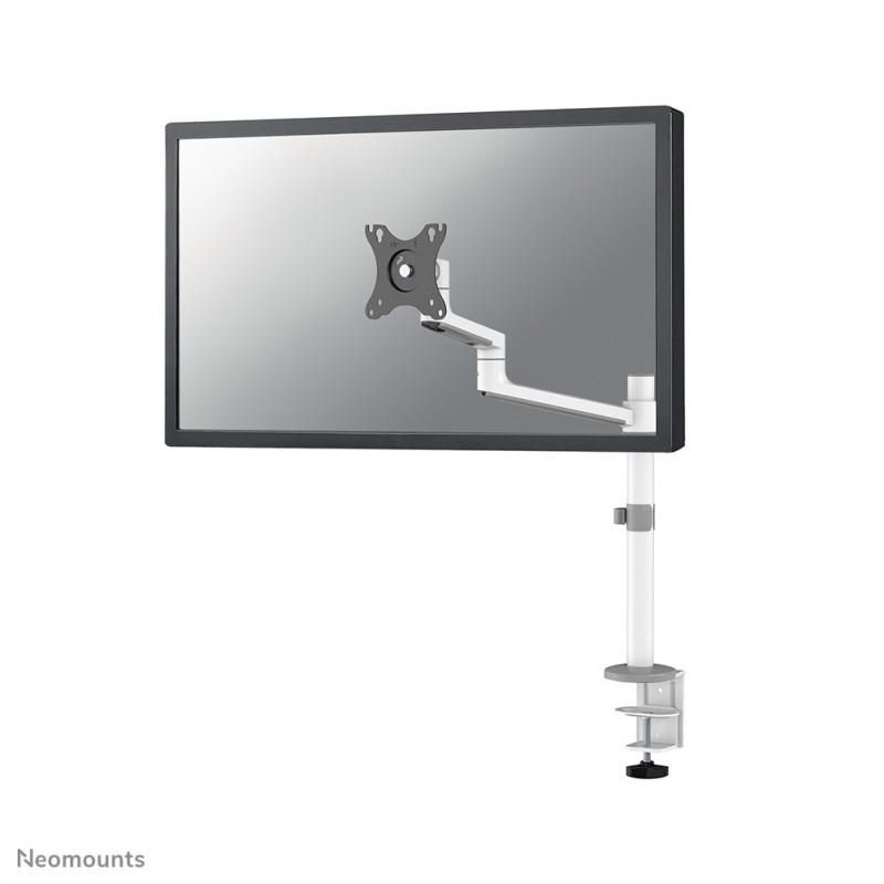Neomounts DS60-425WH1 Support d'écran à fixer 17-27" - économie d'espace, Collier de serrage passe-fil, 8 kg, 43,2 cm 17", 68,6 cm 27", 100 x 100 mm, Blanc