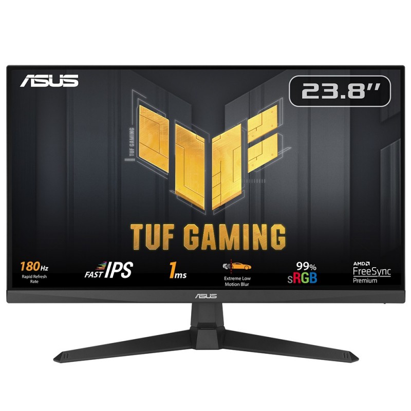 ASUS TUF Gaming VG249Q3A, 60,5 cm 23.8", 1920 x 1080 pixels, Full HD, LCD, 1 ms, Noir