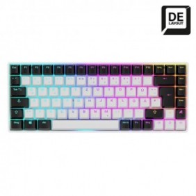 Sharkoon SKILLER SGK50 S3, Avec fil, USB, Clavier mécanique, QWERTZ, LED RGB, Blanc