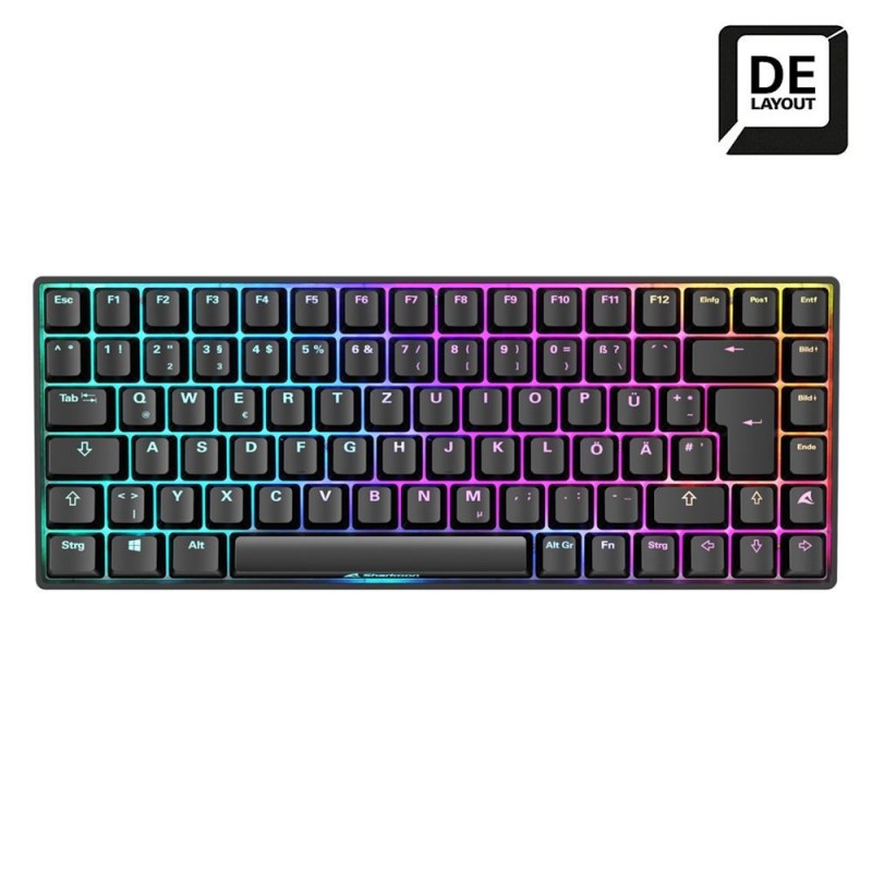 Sharkoon SKILLER SGK50 S3, Avec fil, USB, Clavier mécanique, QWERTZ, LED RGB, Noir
