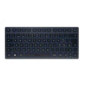 Cherry KW 7100 MINI BT, Sans fil, Bluetooth, Commutateur de touche « ciseaux », QWERTZ, Bleu