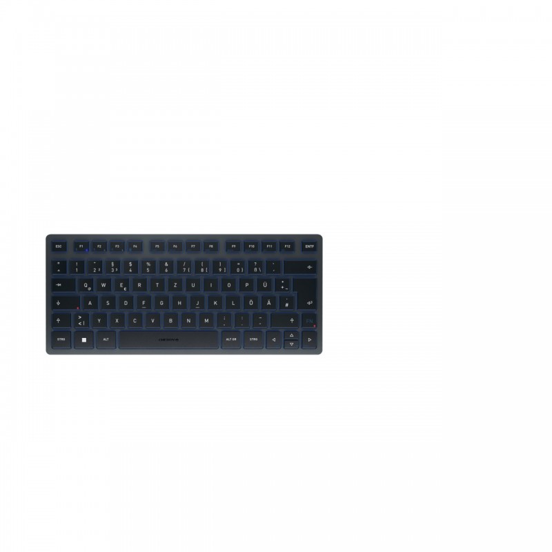 Cherry KW 7100 MINI BT, Sans fil, Bluetooth, Commutateur de touche « ciseaux », QWERTZ, Bleu