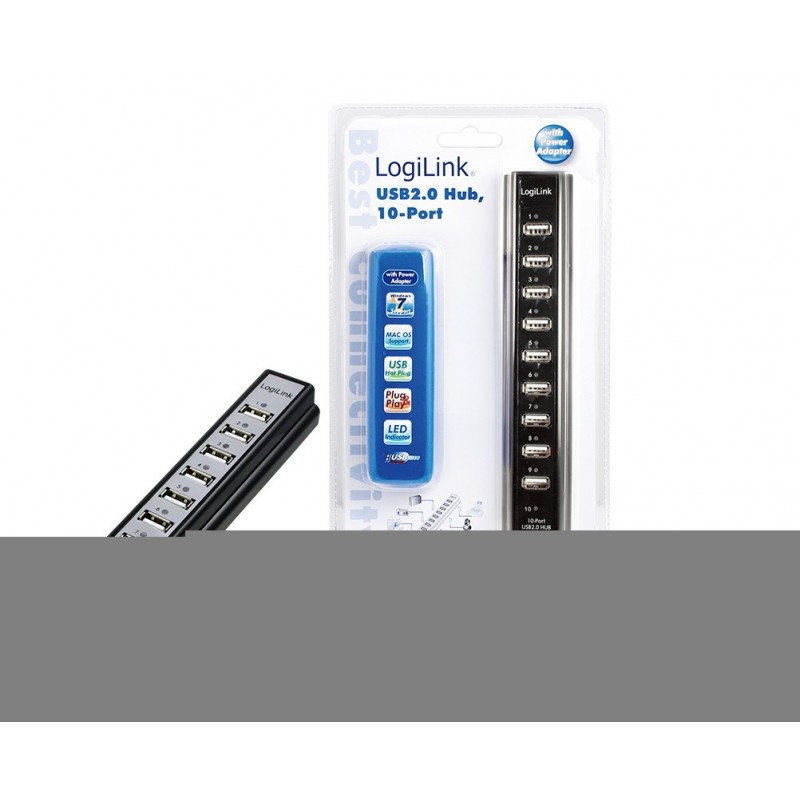 LogiLink UA0096, 480 Mbits, Noir, ROHS, CE, FCC, 220 V, 50 - 60 Hz, 3,5 A