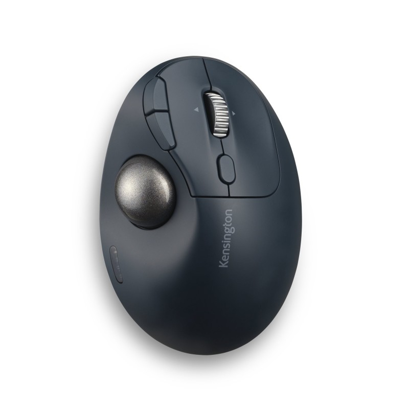 Kensington Pro Fit Ergo TB550, Droitier, Trackball, RF sans fil + Bluetooth, 1600 DPI, Noir, Gris