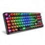 Sharkoon SGK70W, Sans clé 80 - 87%, Avec fil &sans fil, USB, QWERTZ, LED RGB, Noir