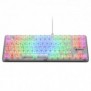 Sharkoon 4044951040131, Sans clé 80 - 87%, Avec fil &sans fil, USB, QWERTZ, LED RGB, Blanc