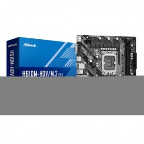ASRock H610M-HDVM.2 R2.0, Intel, LGA 1700, Intel® Celeron® G, Intel® Core™ i3, Intel® Core™ i5, Intel® Core™ i7, Intel® Core™..., LGA 1700, DDR4-SDRAM, 64 Go
