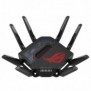ASUS ROG Rapture GT-BE98, Wi-Fi 7 802.11be, Quad-band 2.4 GHz  5 GHz-1  5 GHz-2  6 GHz, EthernetLAN, Noir, Routeur