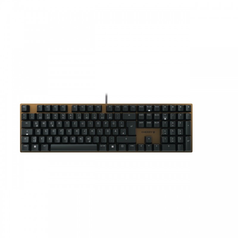 Cherry KC 200 MX, Taille réelle 100 %, Avec fil, USB, Clavier mécanique, QWERTZ, Noir, Bronze