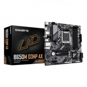 Gigabyte B650M D3HP AX Carte mère - AMD Ryzen série 9000, VRM 5+2+2 phases, jusqu'à 8000 MHz DDR5 , 2xPCIe 4.0 M.2, WIFI 6E, LAN 2,5 GbE, USB 3.2 Gen 1, AMD, Emplacement AM5, AMD Ryzen 7000 Series, AMD Ryzen 8000 Series, AMD Ryzen 9000 Series