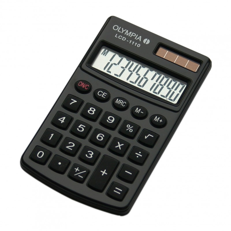 Olympia LCD 1110, Poche, Calculatrice basique, 10 chiffres, 1 lignes, Noir