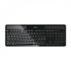 Logitech K750, Taille réelle 100 %, Sans fil, RF sans fil, QWERTZ, Graphite