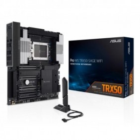 ASUS Pro WS TRX50-SAGE WIFI, AMD, Socket sTR5, AMD Ryzen Threadripper 1000 Series, DDR5-SDRAM, 1 To, DIMM