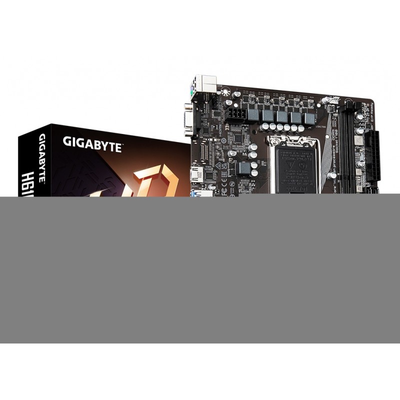 Gigabyte H610M H V2 Carte mère - Compatible avec processeurs Intel Core 14th CPUs, 4+1+1 Hybrid Digital VRM, up to 5600MHz DDR5, 1xPCIe 3.0 M.2, GbE LAN, USB 3.2 Gen 1, Intel, LGA 1700, Intel® Celeron®, Intel® Core™ i3, Intel® Core™ i5, Intel®