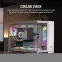 Corsair 2500X, Midi Tower, PC, Blanc, ATX, Plastique, Acier, Verre trempé, 18 cm