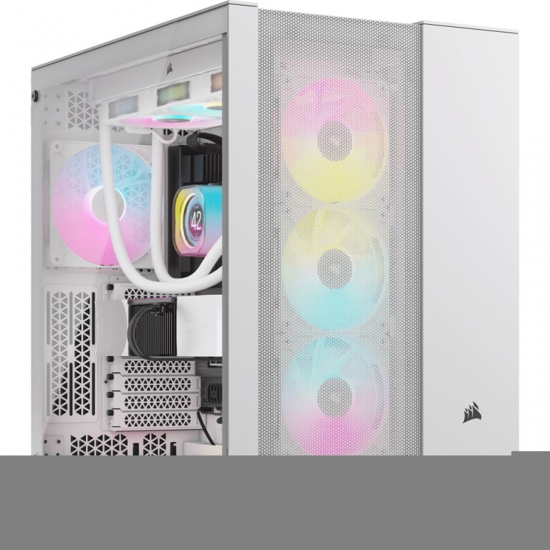 Corsair 6500D AIRFLOW, Midi Tower, PC, Blanc, ATX, 19 cm, 40 cm